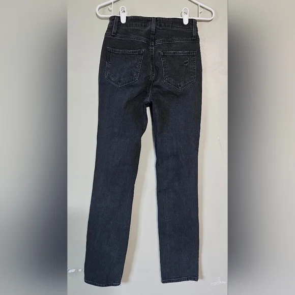 💙🩷Paige Sarah Slim Jeans Size 25 Destructed Distressed Black Wash💙 - Picture 2 of 10